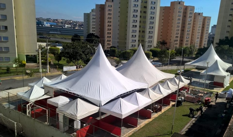 Barraca Tipo Tenda Piramidal Parque São Rafael - Aluguel de Tenda Piramidal