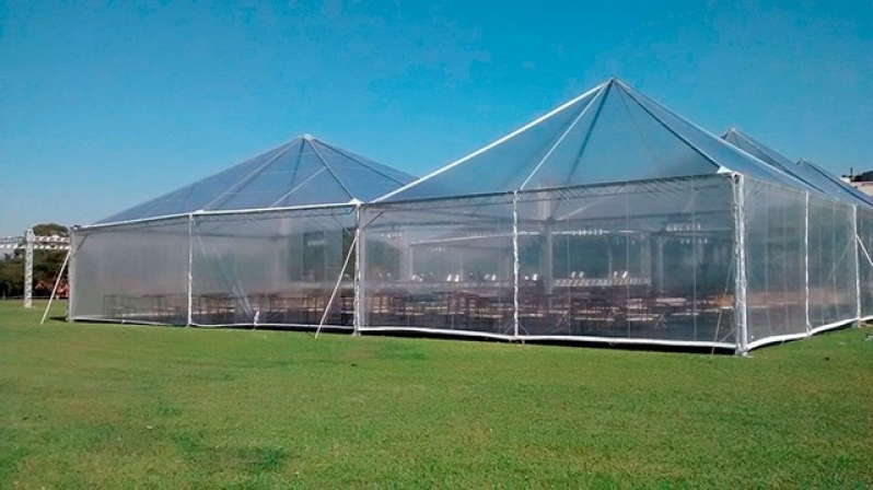 Tendas Piramidal Fechada Jardim Paulistano - Tendas Piramidal com Calha